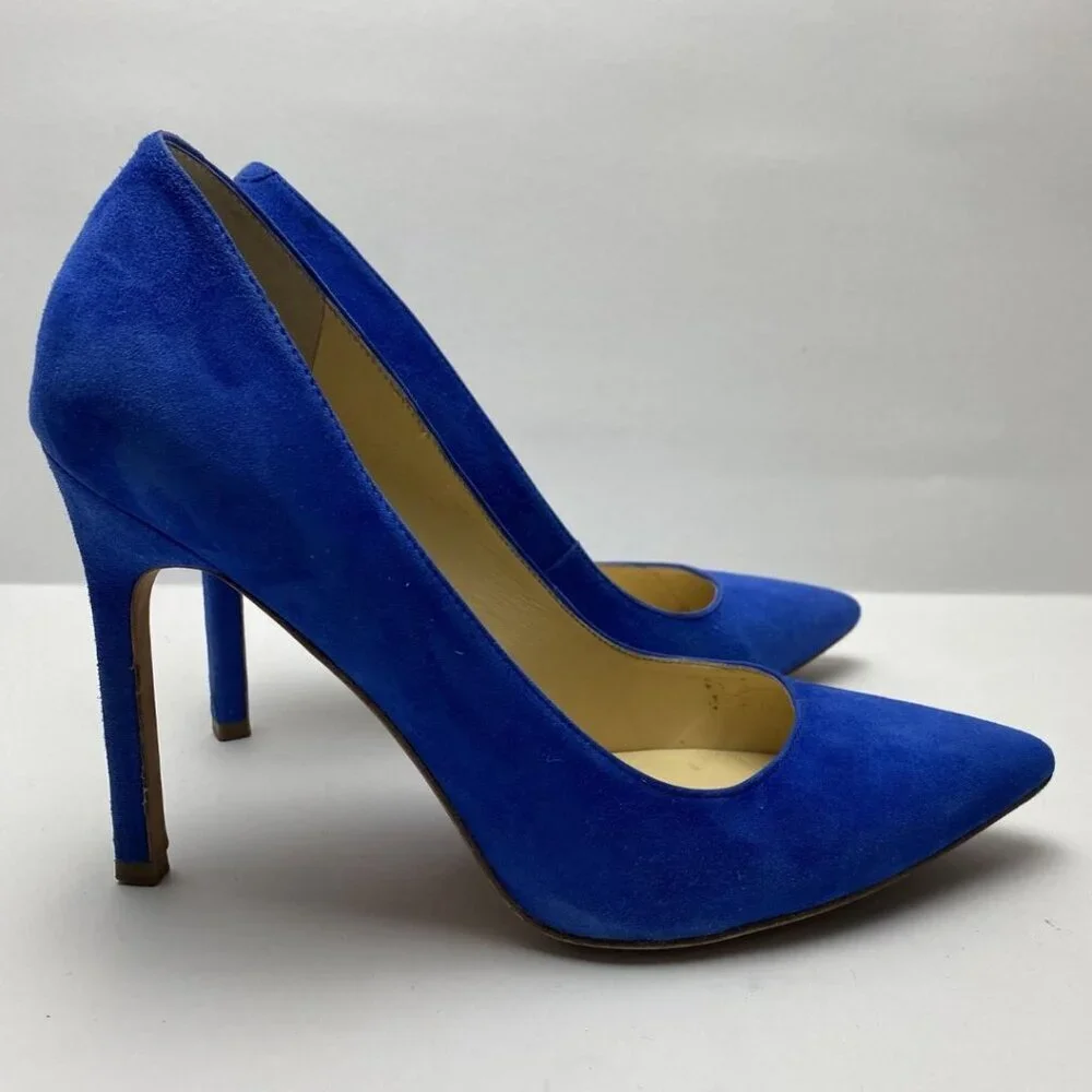 IVANKA TRUMP Royal Blue Suede Pointed Toe Pumps Size 8